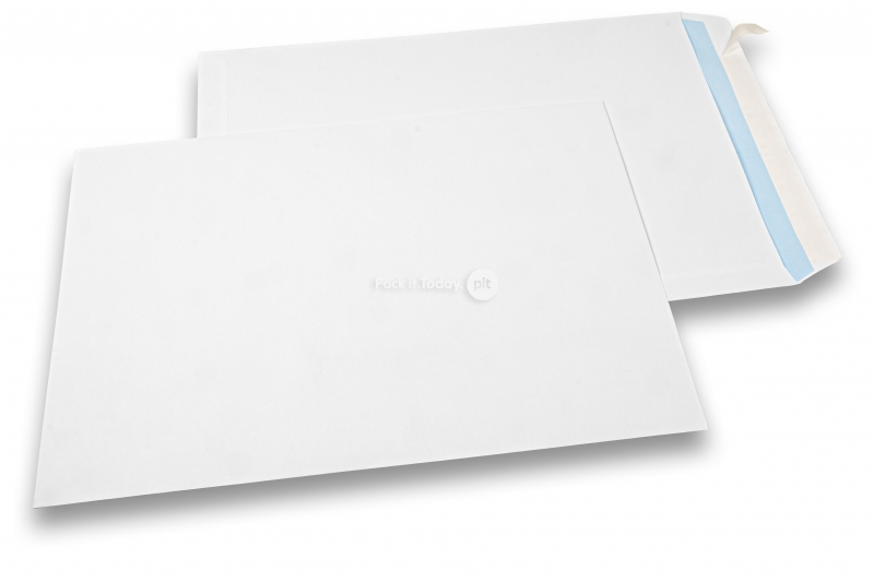Witte papieren enveloppen, 324 x 450 mm (C3), 120 grams, stripsluiting
