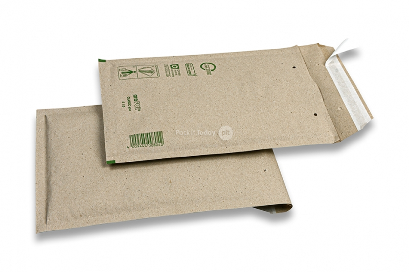 Bruine graspapieren luchtkussen enveloppen - 175 x 260 mm