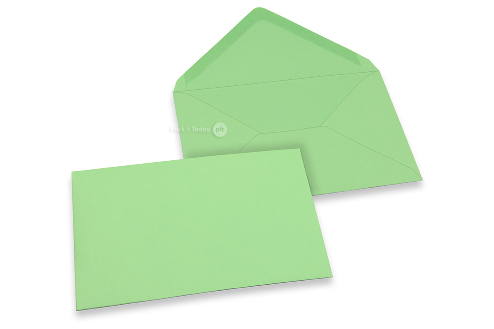 Wenskaart enveloppen gekleurd - mintgroen, 125 x 175 mm