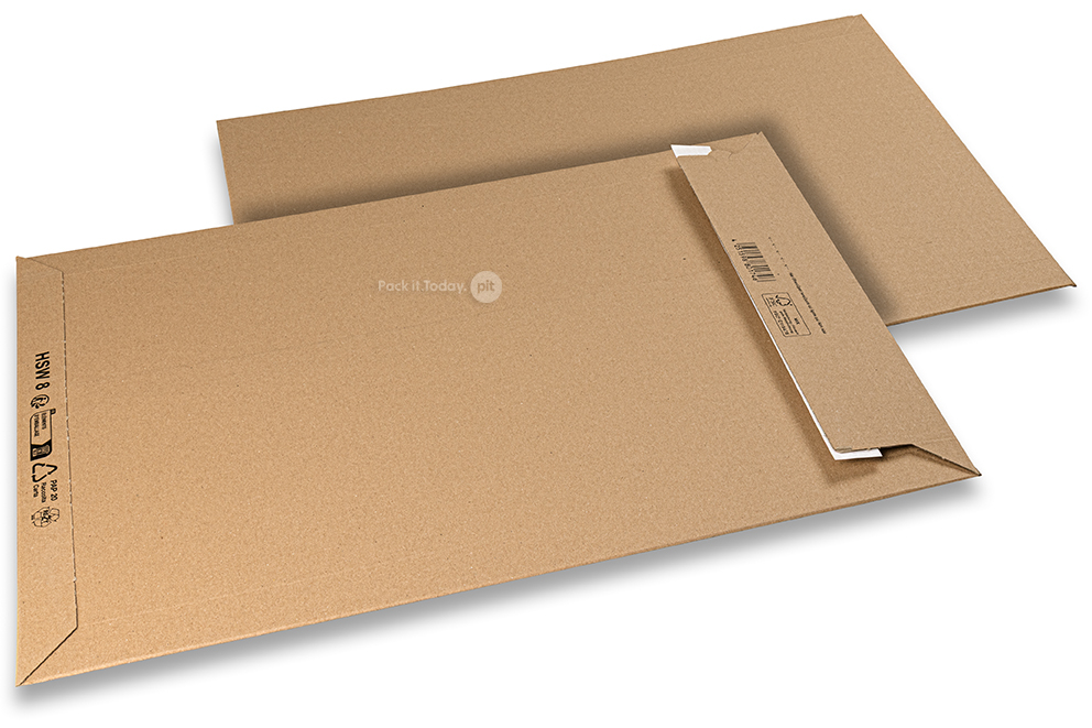 Golfkartonnen enveloppen bruin - 360 x 525 mm