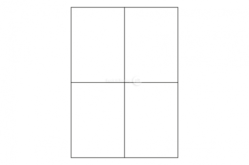 Etiketten voor laserprinters (wit) - 4 stuks per vel