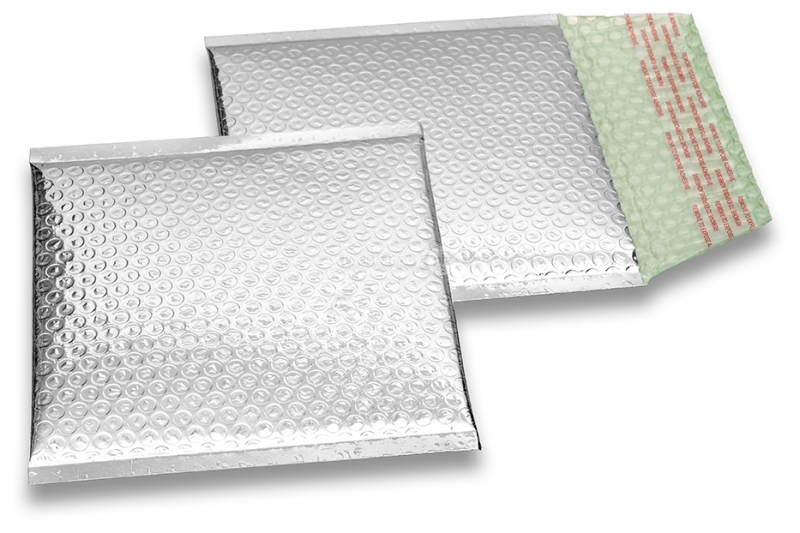 Luchtkussen enveloppen ECO metallic - zilver 165 x 165 mm