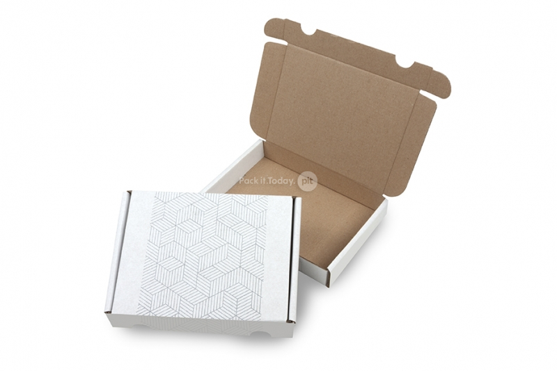 Brievenbusdozen met print - kubussen zwart