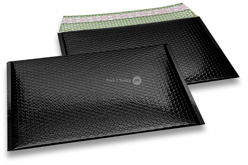 Luchtkussen enveloppen ECO metallic - zwart 235 x 325 mm