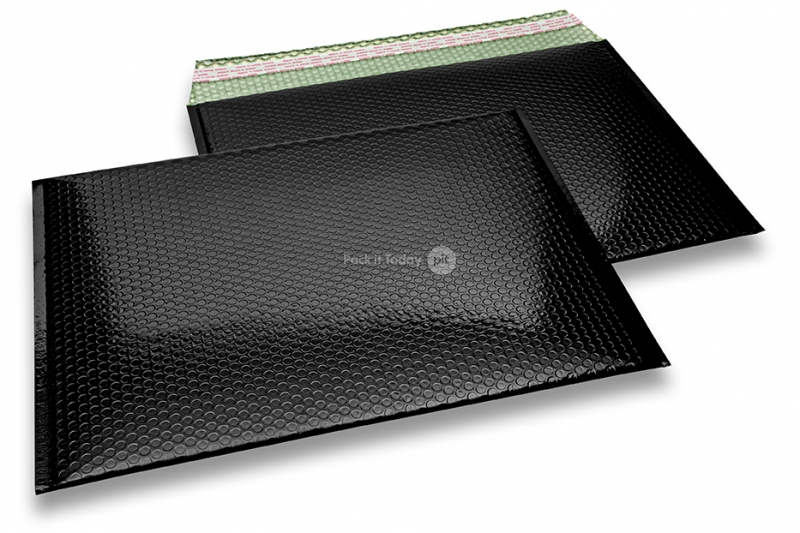 Luchtkussen enveloppen ECO metallic - zwart 320 x 425 mm