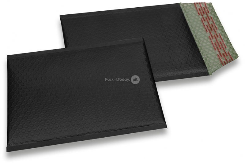 Luchtkussen enveloppen ECO mat metallic - zwart 180 x 250 mm