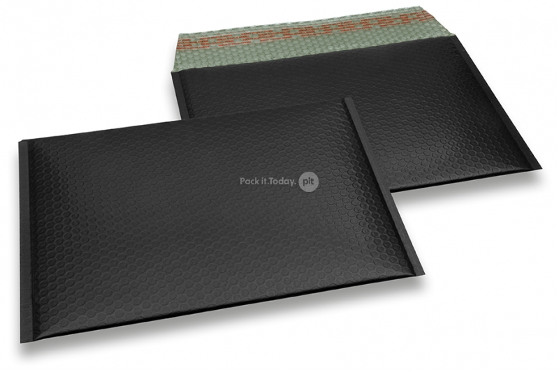 Luchtkussen enveloppen ECO mat metallic - zwart 235 x 325 mm