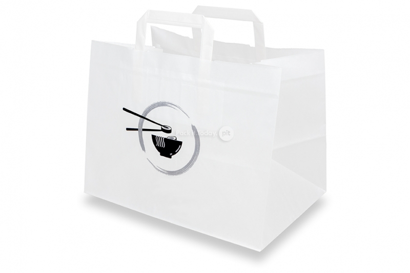 Papieren take away tassen - wit + asian food