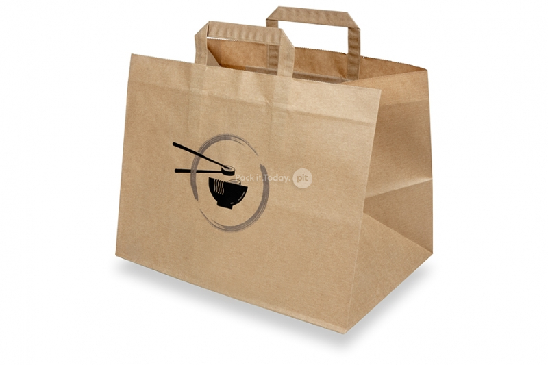 Papieren take away tassen - bruin + asian food
