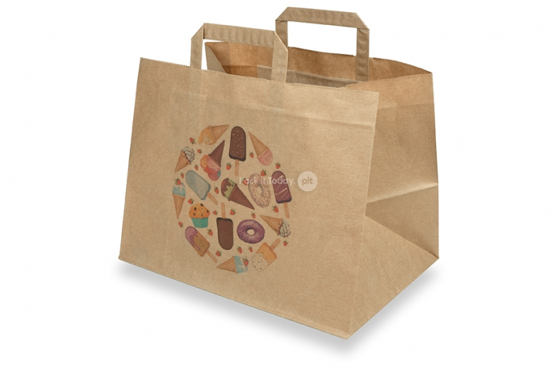 Papieren take away tassen - bruin + sweets