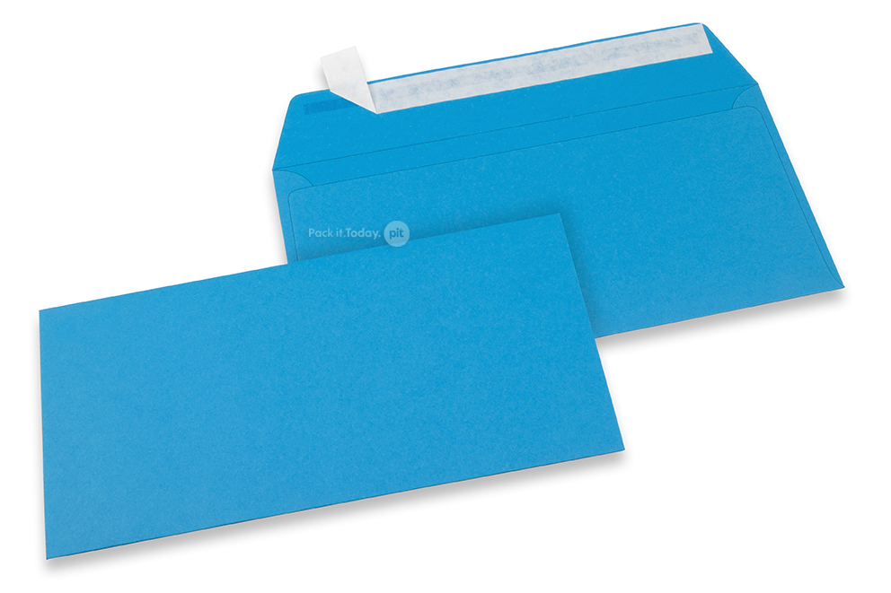 110 x 220 mm - Oceaanblauw gekleurde papieren enveloppen 