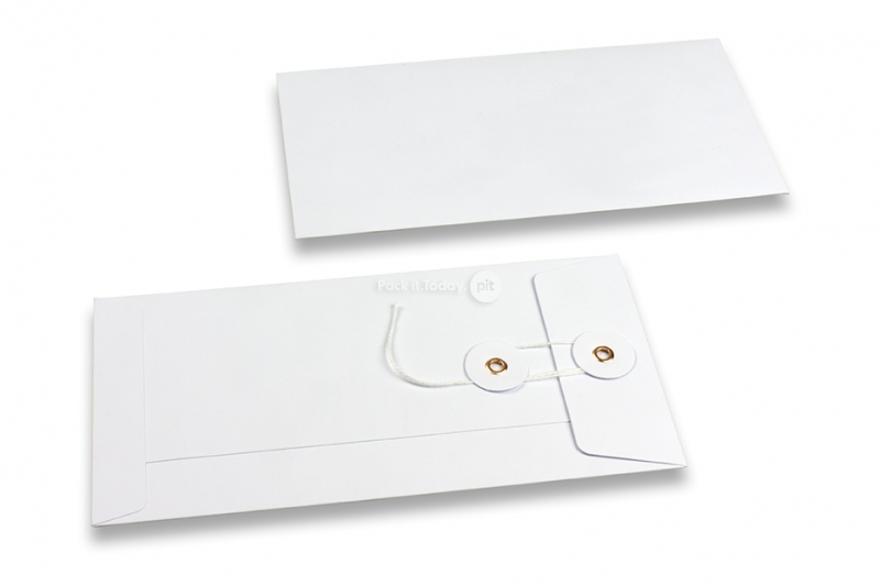 Enveloppen met Japanse sluiting - 110 x 220 mm, wit