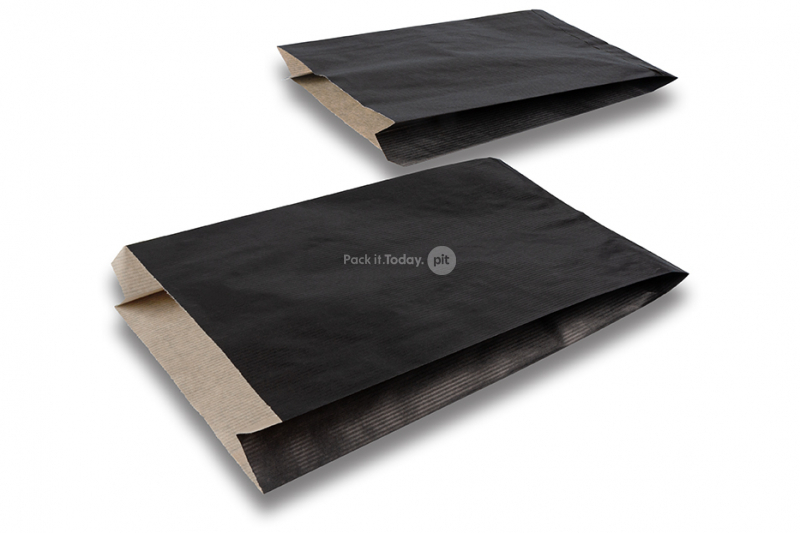 Cadeauzakjes gekleurd papier - zwart, 200 x 320 x 70 mm