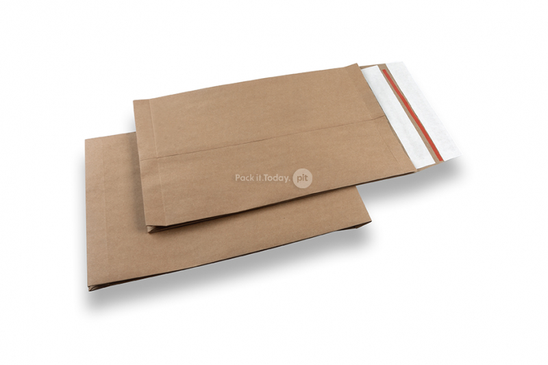 Papieren verzendzakken met retoursluiting - 250 x 350 x 50 mm