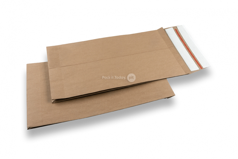 Papieren verzendzakken met retoursluiting - 250 x 430 x 80 mm