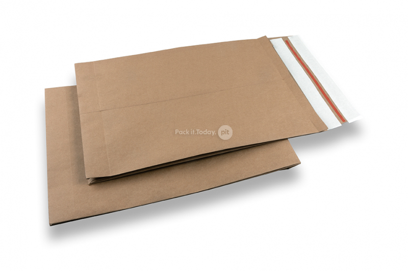 Papieren verzendzakken met retoursluiting - 320 x 430 x 80 mm