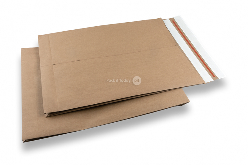 Papieren verzendzakken met retoursluiting - 380 x 480 x 80 mm