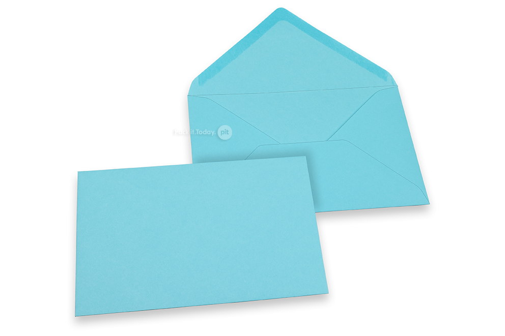 Wenskaart enveloppen gekleurd - hemelsblauw, 114 x 162 mm