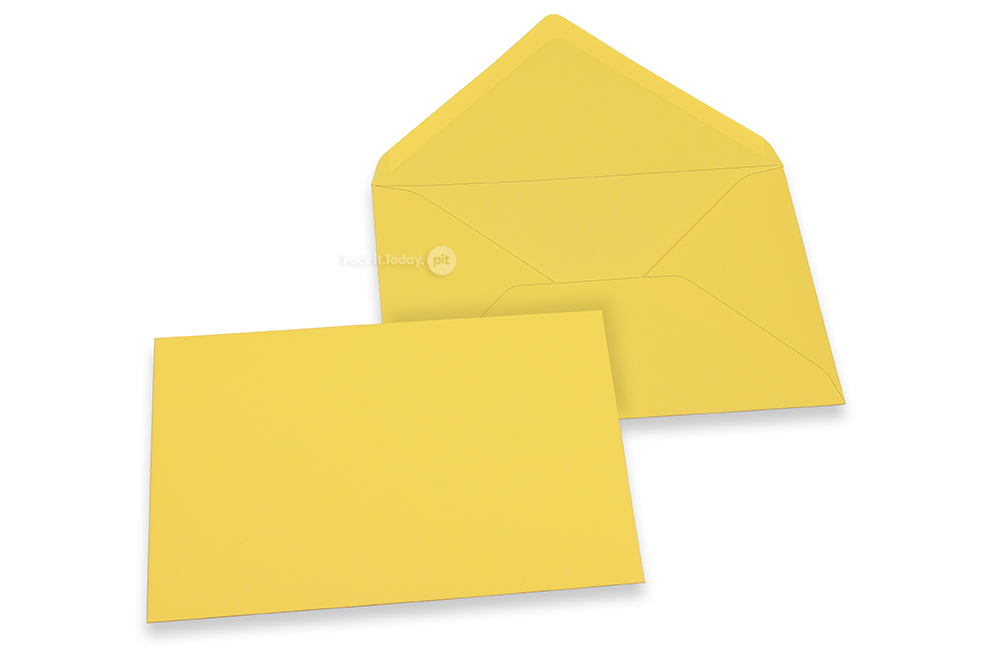 Wenskaart enveloppen gekleurd - boterbloemgeel, 114 x 162 mm
