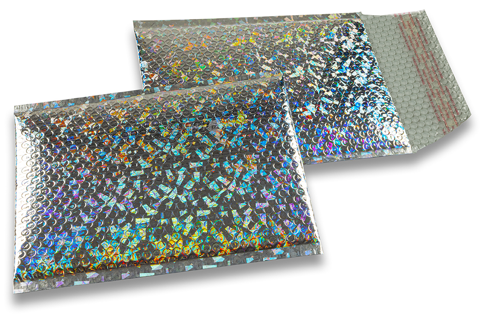Luchtkussen enveloppen ECO metallic - zilver holografisch 180 x 250 mm