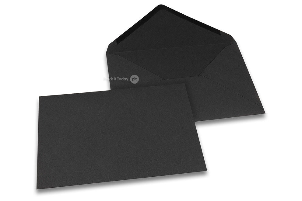 Recyclede enveloppen - Zwart 156 x 220 mm