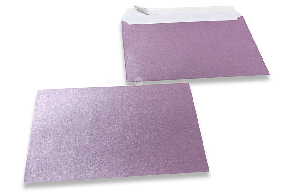 Lila gekleurde enveloppen parelmoer - 162 x 229 mm