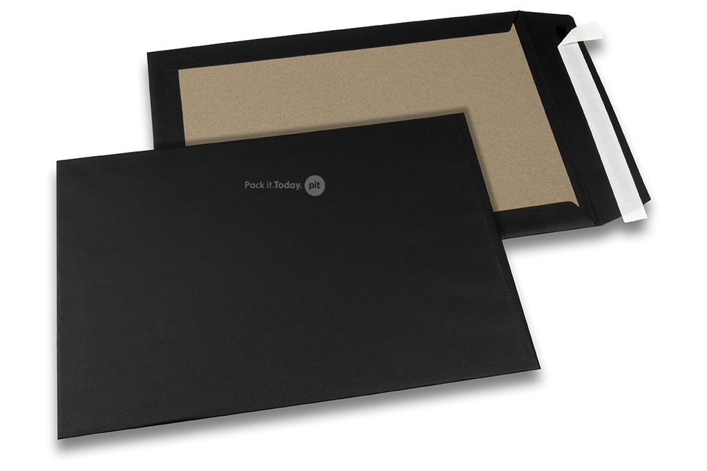 Bordrug enveloppen gekleurd - Zwart, 229 x 324 mm