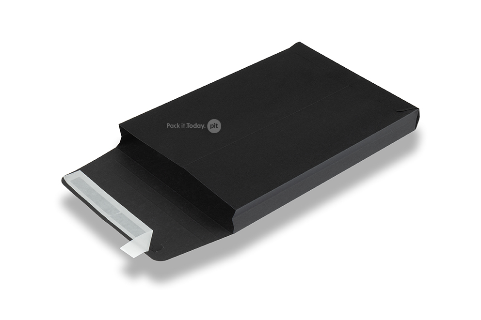 Harmonica enveloppen gekleurd - zwart, 162 x 229 x 25 mm