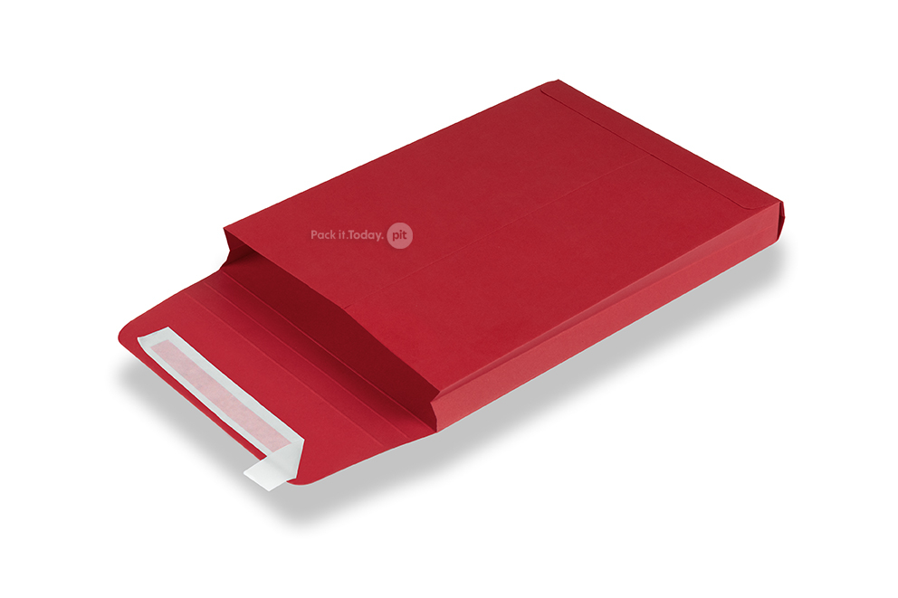 Harmonica enveloppen gekleurd - rood, 162 x 229 x 25 mm