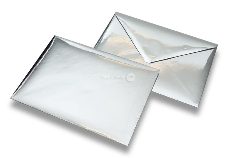 Zilver metallic glanzende enveloppen