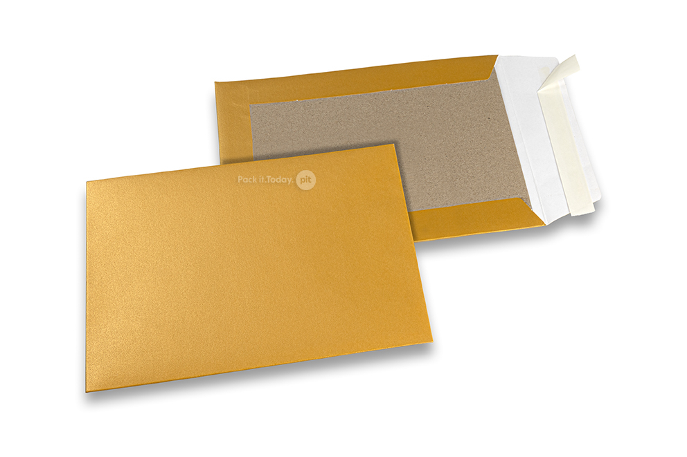 Bordrug enveloppen gekleurd - Goud, 162 x 229 mm