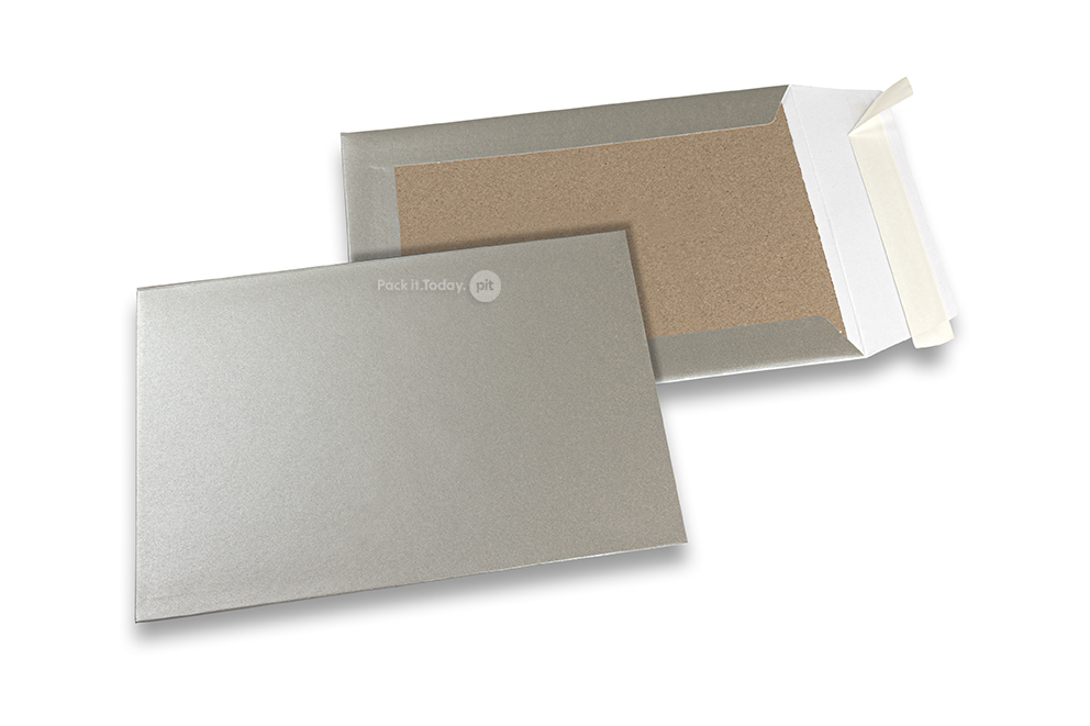 Bordrug enveloppen gekleurd - Zilver, 162 x 229 mm