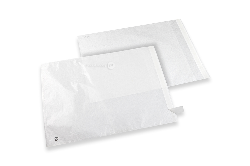 Pergamijn zakken wit met plakstrip - 270 x 300 mm