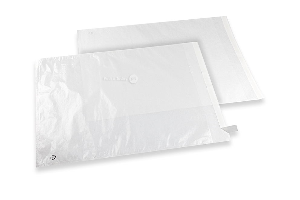 Pergamijn zakken wit met plakstrip - 320 x 400 mm