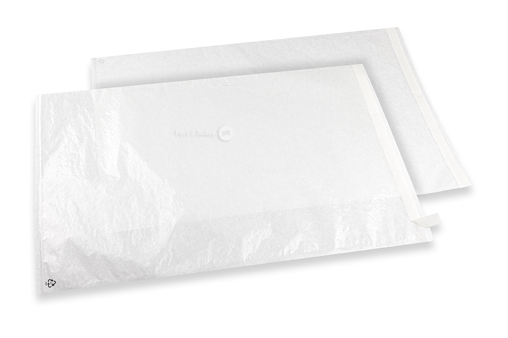 Pergamijn zakken wit met plakstrip - 340 x 500 mm