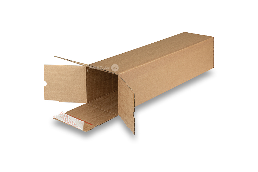 Verzendkokers vierkant met plakstrip - 610 x 140 x 140 mm