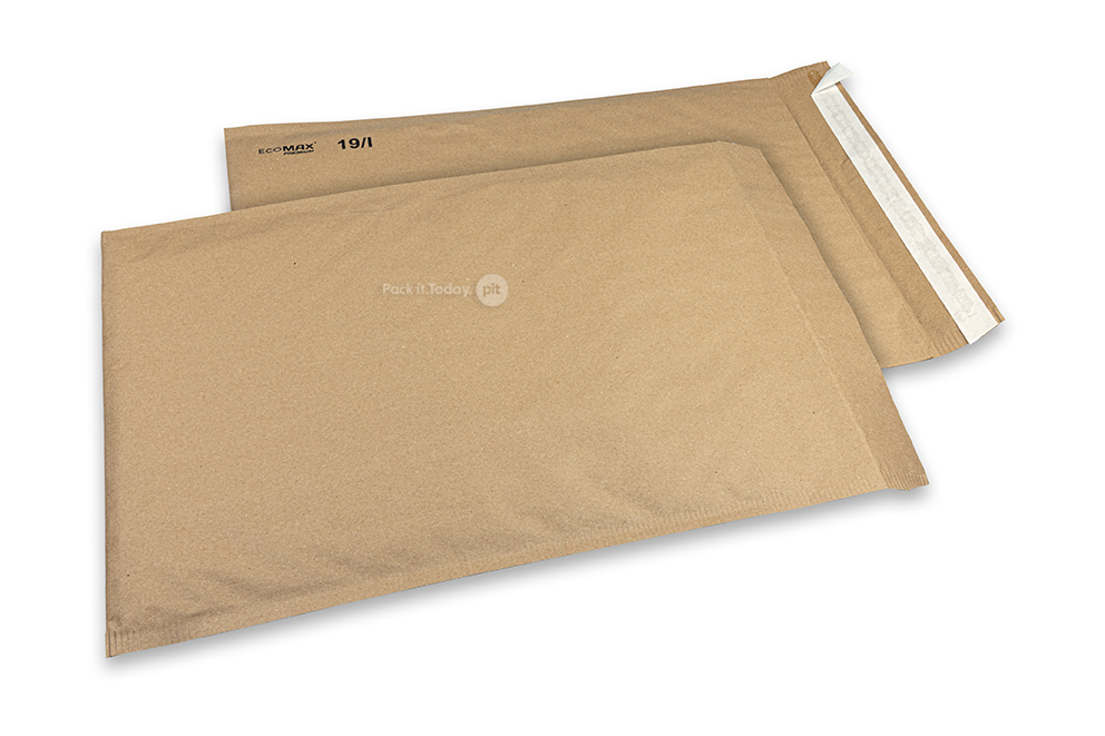 Papieren luchtkussen enveloppen Ecomax - 300 x 445 mm, 19/I, bruin