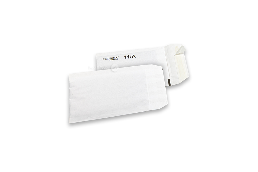 Papieren luchtkussen enveloppen Ecomax - 100 x 165 mm, 11/A, wit