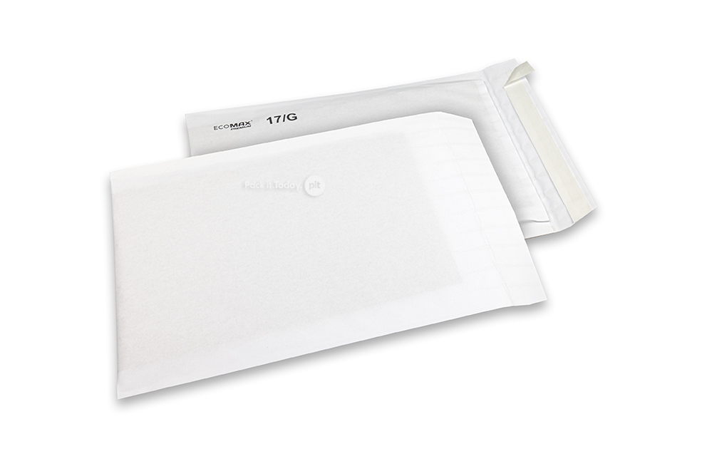 Papieren luchtkussen enveloppen Ecomax - 230 x 340 mm, 17/G, wit