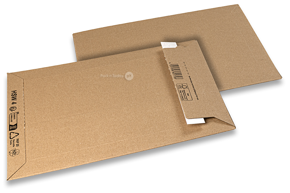 Golfkartonnen enveloppen bruin - 240 x 340 mm